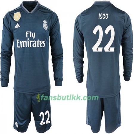 Fotballdrakt Real Madrid ISCO 22 Barn Bortetrøye 2018-2019 Langermet